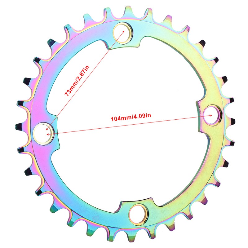 Aluminum Alloy Hollow Integral Single Speed Bike Crank Ring Chain