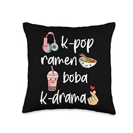 K-Pop Fashion for Fans of korean K-Drama & K-Pop Merchandise Throw Pillow
