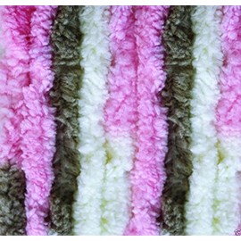 Bernat BABY BLANKET CHUNKY Polyester Knitting Yarn 100g - 3421 Little Petunias