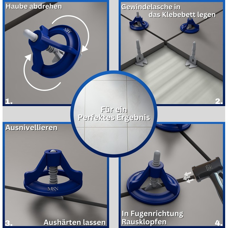 M&N Tile Levelling System Set 3 mm Mega Selection (200