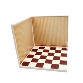 Esquirla 1:12 Scale Backdrop Scene Simulation Living Room Background Display Layout Vehicle Model Showcase for Dolls Mini Diecast Car, Style D