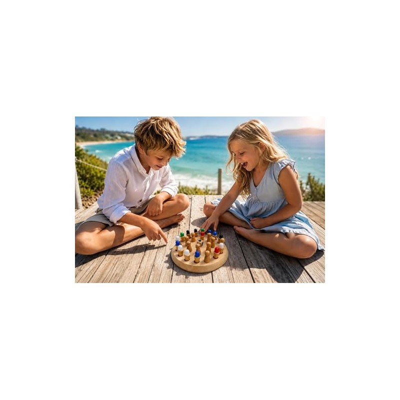 Juego de memoria de madera, juguetes Montessori, juego de mesa