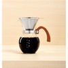 Fino Pour-Over Coffee Maker, Borosilicate Glass and Bamboo Handle, Stainless
