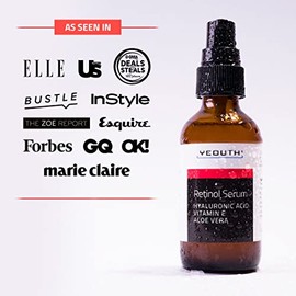 YEOUTH - Suero Facial - Serum Facial de Retinol con cido Hialurnico, Vitamina E y Aloe Vera, Serum Antimanchas, Antiedad, Antiarrugas e Hidratante... 