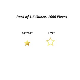 Confetti Star Sequins Table Metallic Foil Sprinkles or DIY Birthday Wedding Engagemetn Christamas New Year Theme Party Celebrations Favor Party Supplies(Golden,2 SIZE)