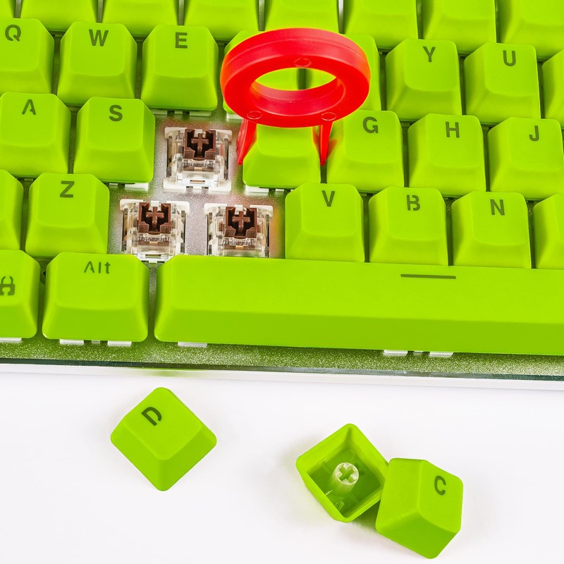 Mechanical Keyboard Keycaps, 104-Key ABS Key Caps (Green)