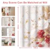 FeinKulturia Textile Shower Curtain, 180 x 200 cm, Flowers, Thickened,