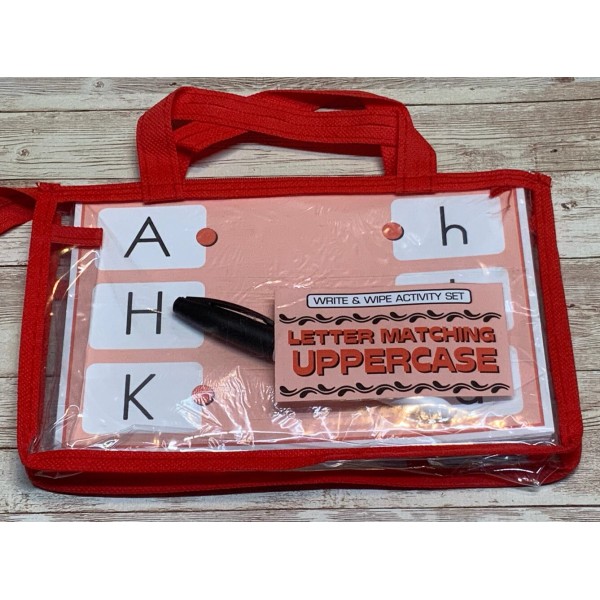 Unbranded Write & Wipe Activity Set - Letter Matching Uppercase