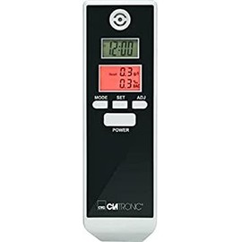 Clatronic Alkoholtester AT 3605 weiß/schwarz | Schnelle Messbereitschaft | Optische Warnmeldung bei 0,2 ? und 0,5 ?, Schwarz, Weiß