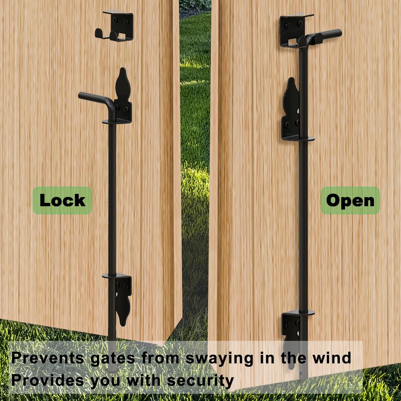 Real Fancy 18" Heavy Duty Cane Bolt - Vinyl Fence