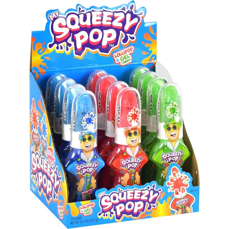 Koko's Mr. Squeezy Pop Lollipop Candy, 1.97 oz (56 g)