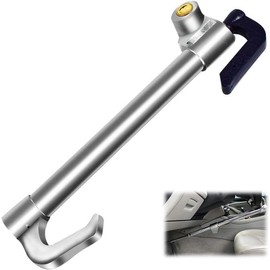 [Upgrade] lootaan Steering Wheel Lock Bar, Vehicle Brake Pedal Lock Anti Theft Clutch Lock, Universal Anti-Theft Car Device, Car Double Hook Double Protection for Car Truck SUV Van Security