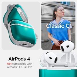 Spigen Classic C1 Case Compatible with Airpods 4 (2024) - Bondi Blue