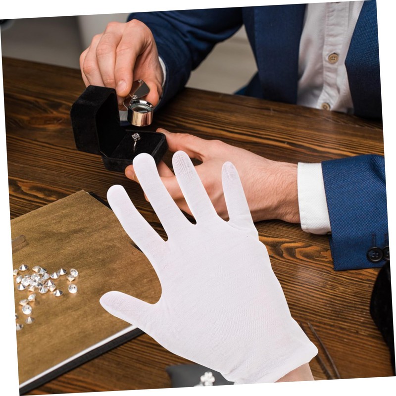 Gatuida 30pairs Thin Cotton Gloves for Work Comfortable Inspection Gloves