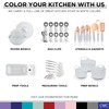 COOK WITH COLOR Kitchen Gadget Set Copper Plated Stainless Steel