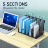 MINDEPOT Desk File Organizer Metal Desk Magazine Folder Holder with