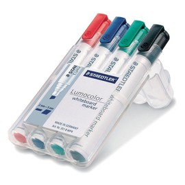 Staedtler Lumocolor 351 B WP4 Board Marker Whiteboard Marker Staedtler Box with 4 Colours