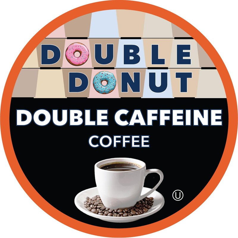 Double Donut High Caffeine Coffee Pods, Extra Strong Double Caffeine
