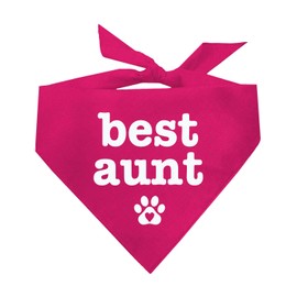 Best Aunt Mother's Day, Valentine's Day, Birthday Dog Bandana (587 Hot Pink, One Size)
