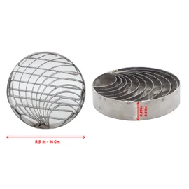 La Sol Imports Concha Cutter Mexican Bread Tool Cortador de Conchas para Pan,5.5 Inches Diameter 0.9 Inches Height Two Sided Stainless Steel (5.5 Inches)