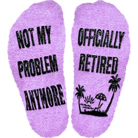 Funny Happy Retirement Gift For Women Colleague | Boss | Co-worker | Office | Nurse | Teacher | Leaving Work | Retirement | Goodbye | Nana | Manager | Work Bestie | Team Leader - Purple