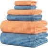 Polyte Set de 6 Toallas de Baño Microfibra Waffle Secado