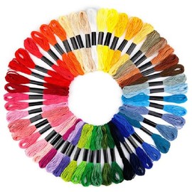 Embroidery Thread, Embroidery Thread, Beginner, Colorful, Sewing Thread, Craft Thread, High Quality, Multi-Colored Vibrant Sewing Thread, Cross Stitch, Embroidery Set, Friendship Bracelet (Set of 50)