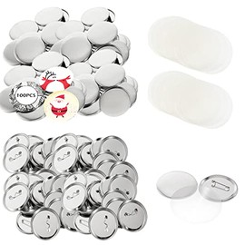 100pcs / Pack 2.25'' 58mm DIY Blank Badge Button Cover Clip Pin Parts Iron Bottom Consumable Set for Button Maker Machine
