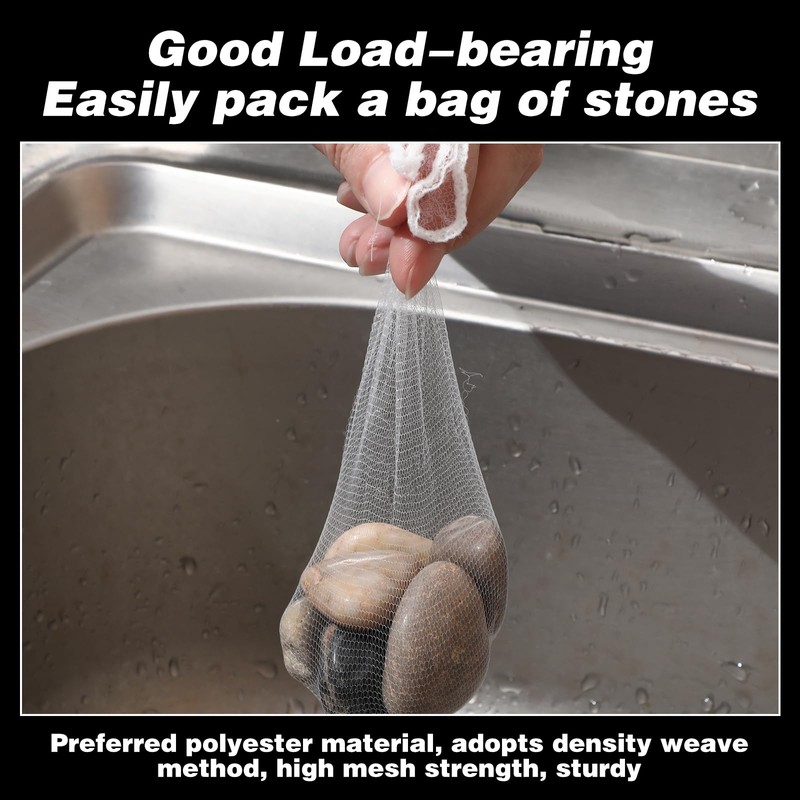 Tyqour 100 Pcs Disposable Mesh Sink Strainer Bags, Kitchen Sink