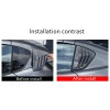 car-attention Carbon Look Rear Side Window Louver Shutter Cover Trim