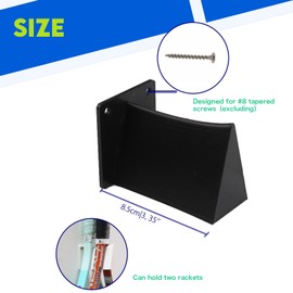 Wall Mount Tennis Racket Holder, 2PCS Storage Hooks for Rackets Stylish Appearance – Universal Wall Mounted Display Stand for Garage, Bedroom, Gym, Home – Tennis Gift Idea