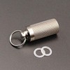 zalati Portable Pill Case, Titanium Mini Waterproof Pill Box Dispenser,