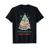 Christmas for Book Readers Book Worm Pun All Booked T-Shirt,