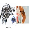 8 Sheets Temporary Tribal and Wolf Tattoos Maori Design Tattoos