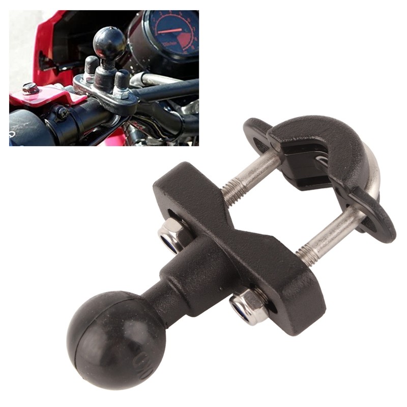 Motorcycle Handlebar Rail Ball Mount Base Kit Phone Holder Fixing