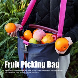 Obstpflückschürze, 600D Oxford-Stoff, Ernte-Gemüse-Pflücktasche, Gartenschürze für Obstgärten Im Freien, Ernte-Obst-Gemüse-Pflücktasche
