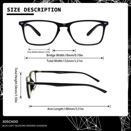 JOSCHOO 4 Pack Reading Glasses Blue Light Blocking Computer Readers Men and Women Glasses of Reading（ 4 Mix Clour, 1.0