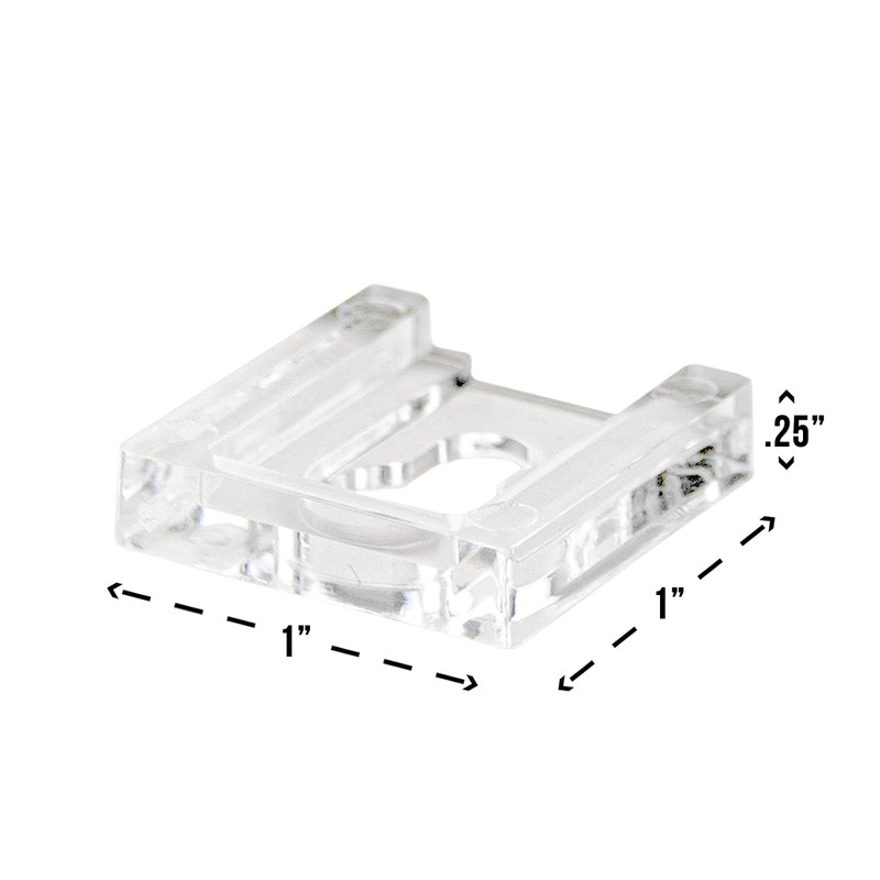 25 Pack Acrylic Keyhole Attachments 3/8" Clear Hanging Hardware for