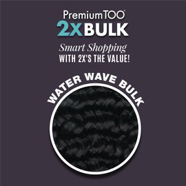 Sensationnel PremToo bulk weaving – 2x water wave human hair blend for boho, knotless box or curly loose wave styles - 1 pack (22 inch, S27/30)