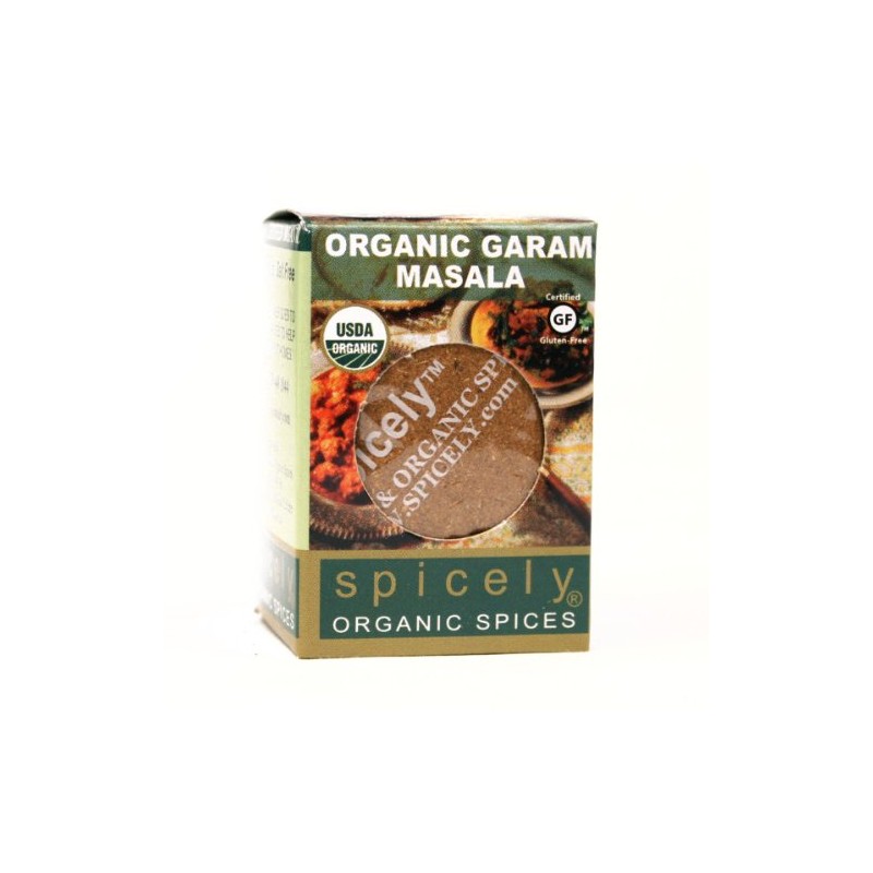 Spicely Organic Seasoning Garam Masala 0.50 Ounce ecoBox Certified Gluten-Free