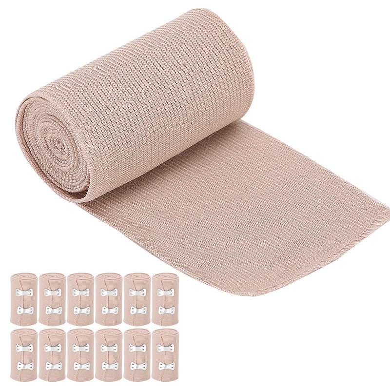 12pcs 7.5cm x 4.5m Elastic Bandage Wound Dressing Comfortable Emergency