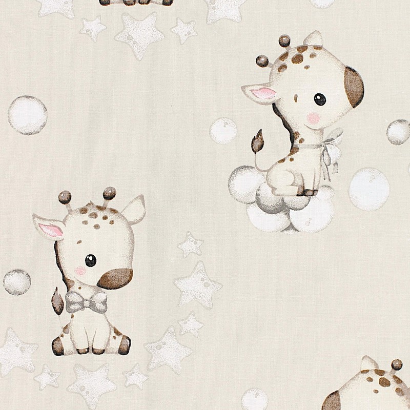 TupTam Baby Changing Mat with Cotton Cover Patterned Giraffe Beige