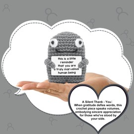 Insaizom Emotional Support Crochet - Ideal Appreciation Gift, Thank You, Friendship & Coworker Gifts (Thank You)