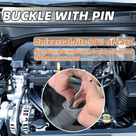 Kicttule Nylon Universal Cable Tie Buckle for Automotive - 100pcs Heavy Duty Zip Tie Mounts with Locking Mechanism, Engine & Fender Fix Solution