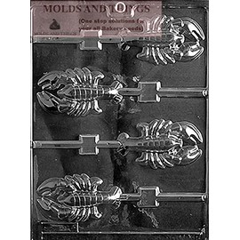 LOBSTER LOLLY Chocolate Candy Mold With Candy Making Instruction -set of 3
