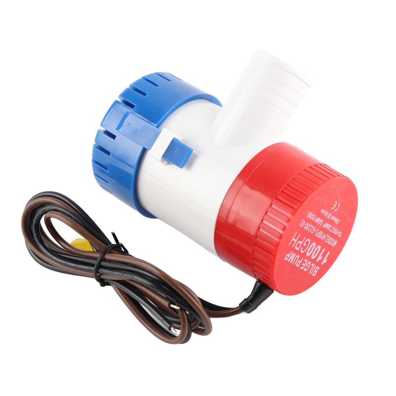 1100GPH 12V Submersible Bilge Pump Nonautomatic Marine Boat Water Pump
