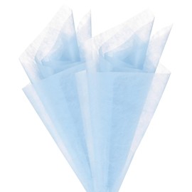 M METERXITY 20-Sheet Korean Cotton Wrapping Flower Paper, Waterproof Floral Wrapping Cotton Paper for Bouquets/Gift Packaging [Light Blue]