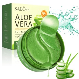 Under Eye Mask - 60 PCS Aloe Vera Under Eye Patches-Under Eye Patches for Dark Circles,Eye Puffiness & Dark Circles Treatment,Reduces Wrinkles & Fine Lines,Improves & Firms Eye Skin