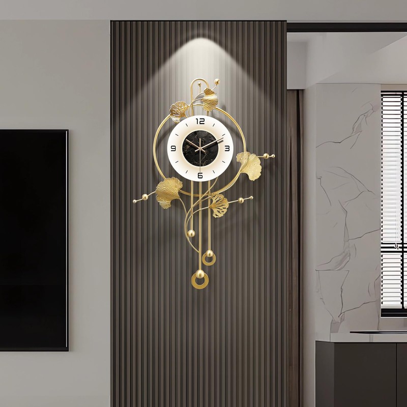 FIXNEO Wall Clock, Large Modern Wall Clock for Living Room