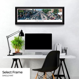 Sturgis, South Dakota - 42" x 15.5" Select Frame with Single Mat by Blakeway Panoramas